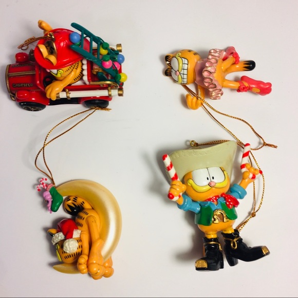 Vintage Garfield Christmas Ornament Lot of 4 - Picture 2 of 3